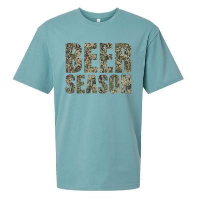 Beer Season 2 Camo Funny Deer Hunter Hunting Gift Sueded Cloud Jersey T-Shirt