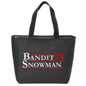 Bandit Snowman 24 Retro Election Style Zip Tote Bag