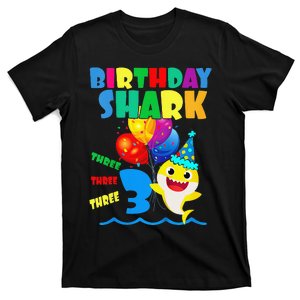 Birthday Shark 3 Year Old 3rd Birthday Matching Family T-Shirt