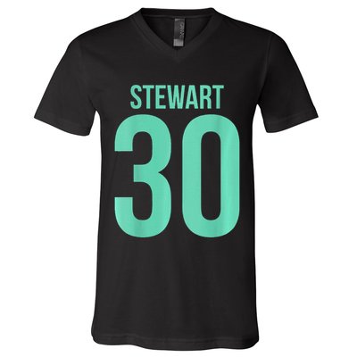 Breanna Stewart 30 Number On Back New York Basketball V-Neck T-Shirt