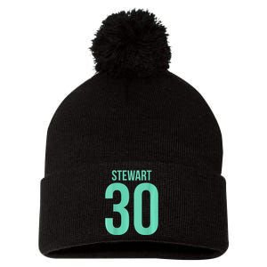 Breanna Stewart 30 Number On Back New York Basketball Pom Pom 12in Knit Beanie