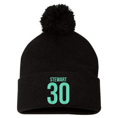 Breanna Stewart 30 Number On Back New York Basketball Pom Pom 12in Knit Beanie