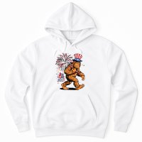 Bigfoot Sasquatch 4th Of July Fireworks Hoodie