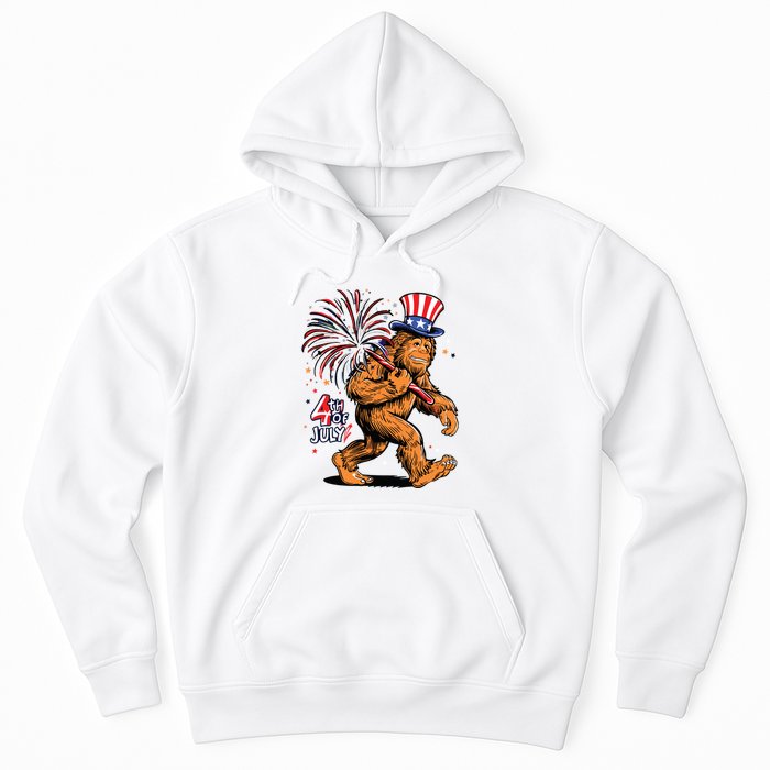 Bigfoot Sasquatch 4th Of July Fireworks Hoodie