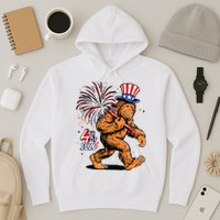 Bigfoot Sasquatch 4th Of July Fireworks Hoodie