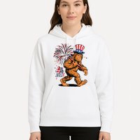 Bigfoot Sasquatch 4th Of July Fireworks Hoodie
