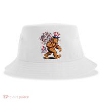 Bigfoot Sasquatch 4th Of July Fireworks Sustainable Bucket Hat