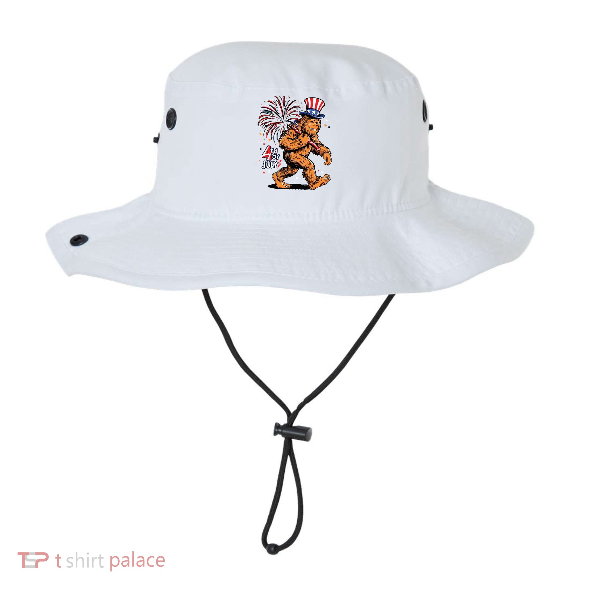 Bigfoot Sasquatch 4th Of July Fireworks Bucket Hat