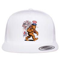 Bigfoot Sasquatch 4th Of July Fireworks Flatbill Hat