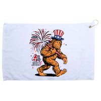 Bigfoot Sasquatch 4th Of July Fireworks Grommeted Golf Towel