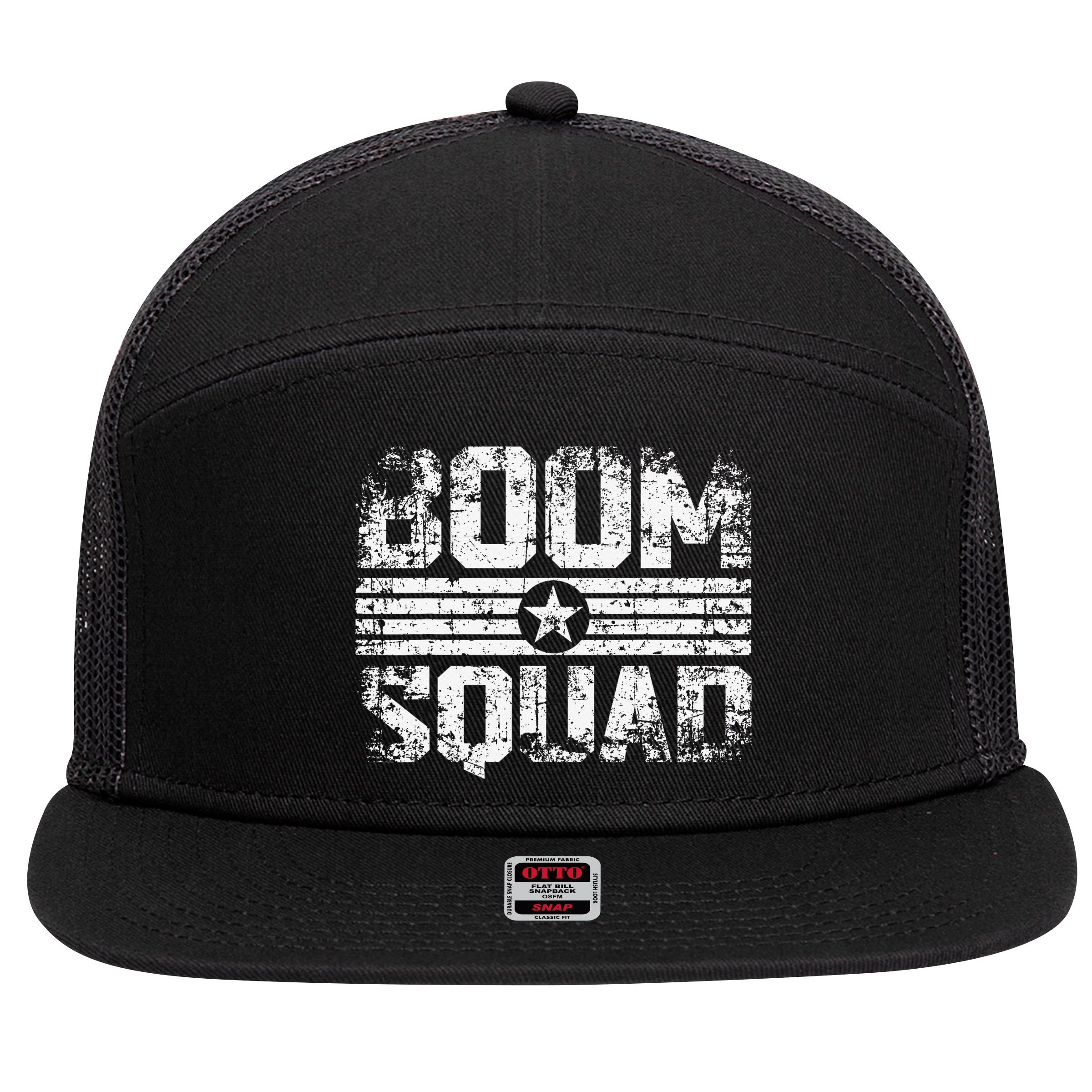 Boom Squad 4th of July Firework 7 Panel Mesh Trucker Snapback Hat