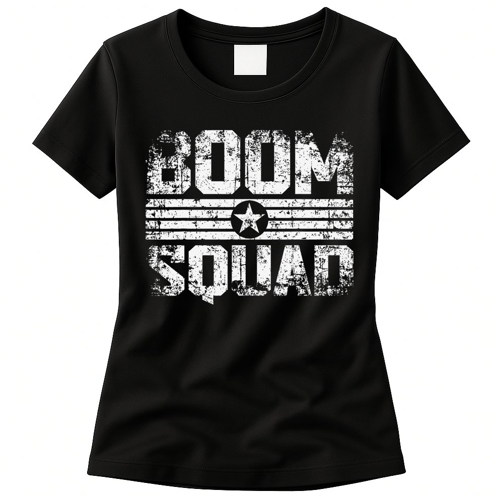Boom Squad 4th of July Firework Womens T-Shirt