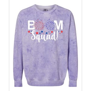 Boom Squad 4th Of July Colorblast Crewneck Sweatshirt