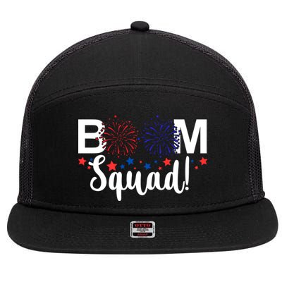 Boom Squad 4th Of July 7 Panel Mesh Trucker Snapback Hat