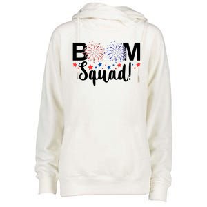 Boom Squad 4th Of July Womens Funnel Neck Pullover Hood