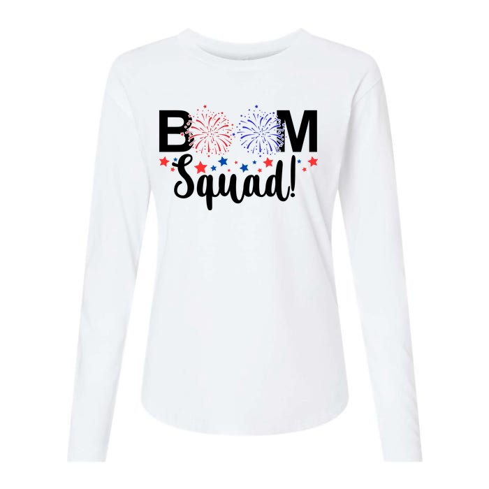 Boom Squad 4th Of July Womens Cotton Relaxed Long Sleeve T-Shirt