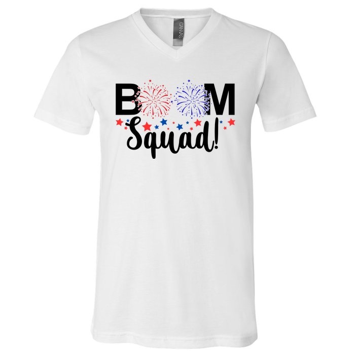 Boom Squad 4th Of July V-Neck T-Shirt