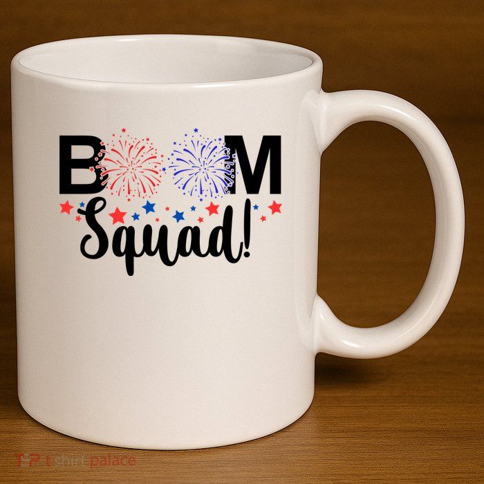 Boom Squad 4th Of July 11oz C Handle Ceramic Mug