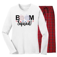 Boom Squad 4th Of July Women's Long Sleeve Flannel Pajama Set 