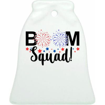 Boom Squad 4th Of July Ceramic Bell Ornament