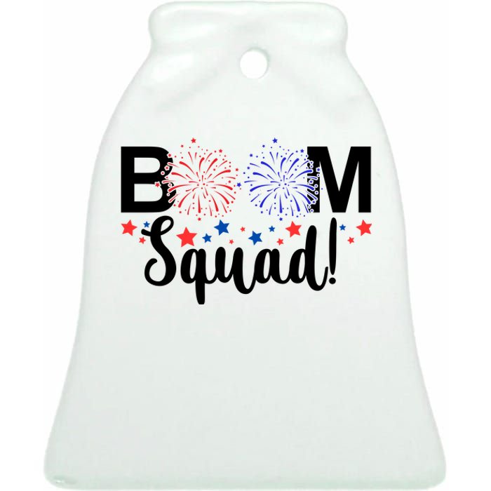 Boom Squad 4th Of July Ceramic Bell Ornament