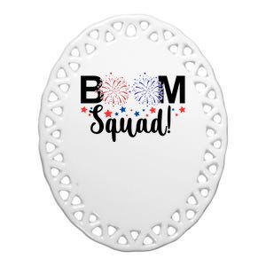 Boom Squad 4th Of July Ceramic Oval Ornament