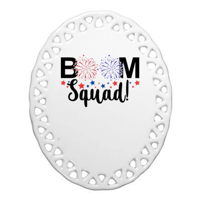 Boom Squad 4th Of July Ceramic Oval Ornament