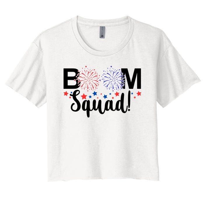 Boom Squad 4th Of July Women's Crop Top Tee