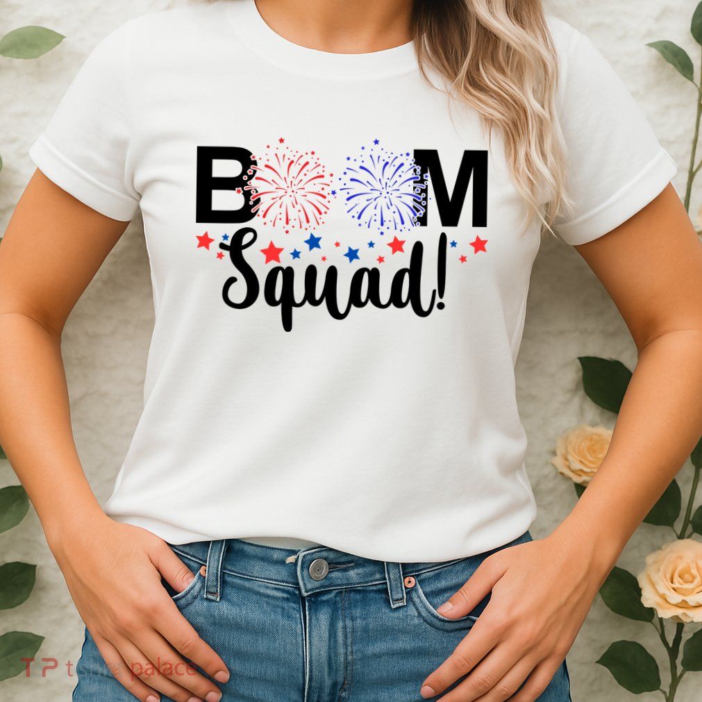 Boom Squad 4th Of July Womens T-Shirt