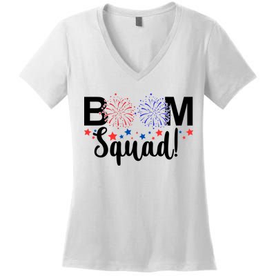 Boom Squad 4th Of July Women's V-Neck T-Shirt