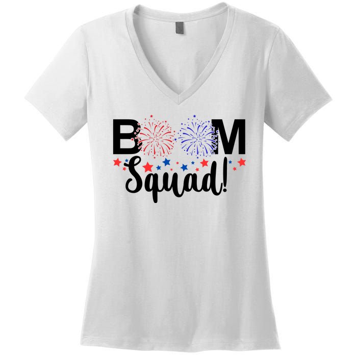 Boom Squad 4th Of July Women's V-Neck T-Shirt