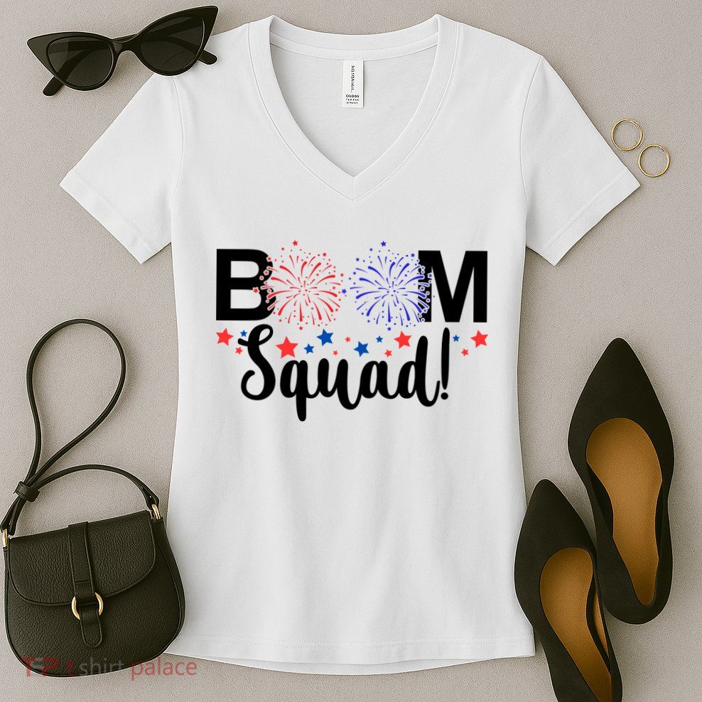 Boom Squad 4th Of July Women's V-Neck T-Shirt