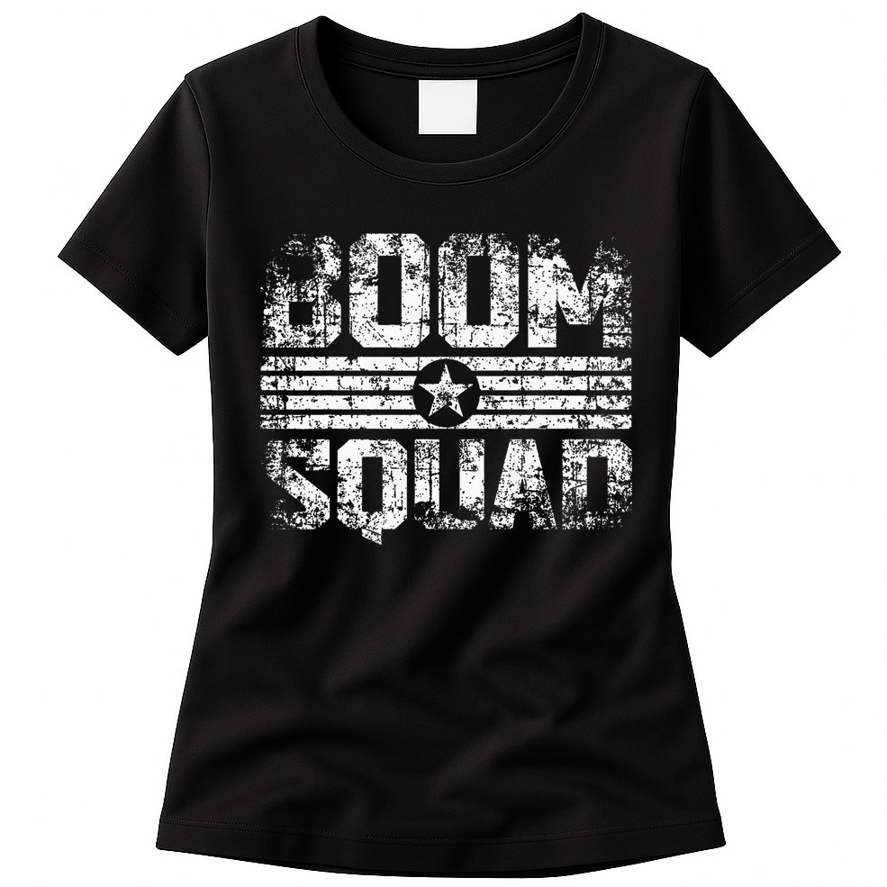 Boom Squad 4th Of July Firework Womens T-Shirt