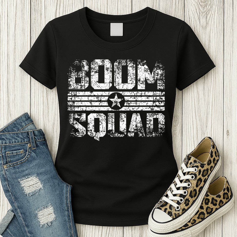 Boom Squad 4th Of July Firework Womens T-Shirt