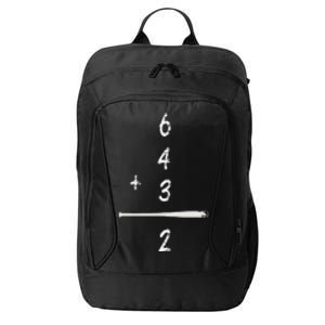 Baseball Saying 6+4+3=2 Double Play Baseball Player City Backpack