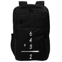 Baseball Saying 6+4+3=2 Double Play Baseball Player Impact Tech Backpack