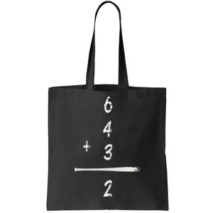 Baseball Saying 6+4+3=2 Double Play Baseball Player Tote Bag