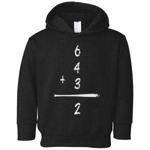 Baseball Saying 6+4+3=2 Double Play Baseball Player Toddler Hoodie