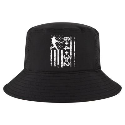Baseball Saying 6+4+3=2 Double Play Baseball Player Cool Comfort Performance Bucket Hat