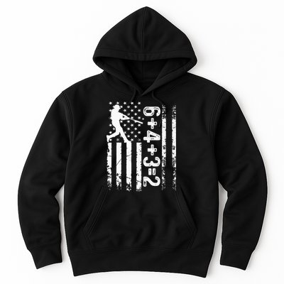 Baseball Saying 6+4+3=2 Double Play Baseball Player Hoodie
