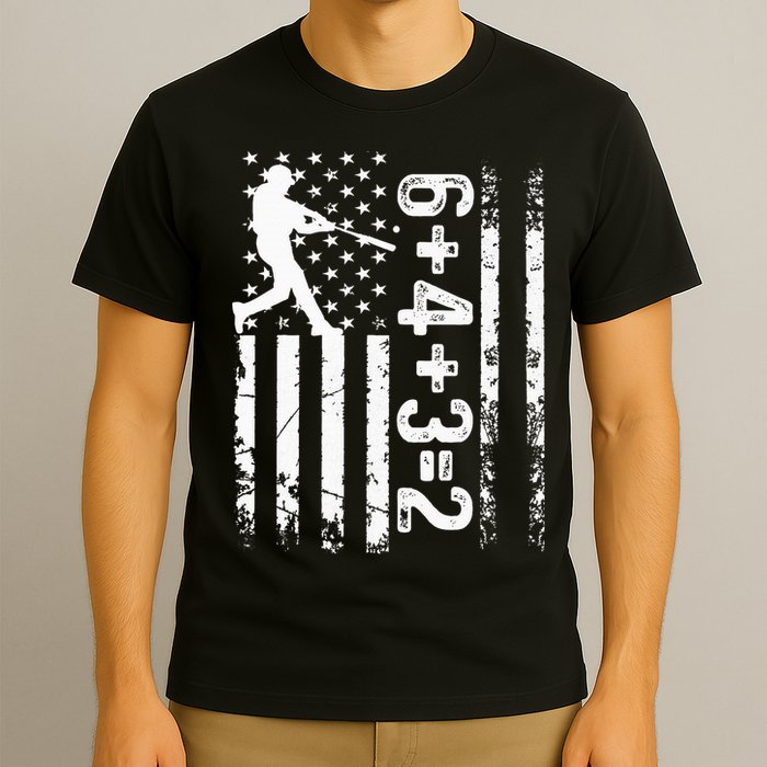 Baseball Saying 6+4+3=2 Double Play Baseball Player T-Shirt