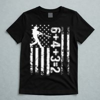 Baseball Saying 6+4+3=2 Double Play Baseball Player T-Shirt