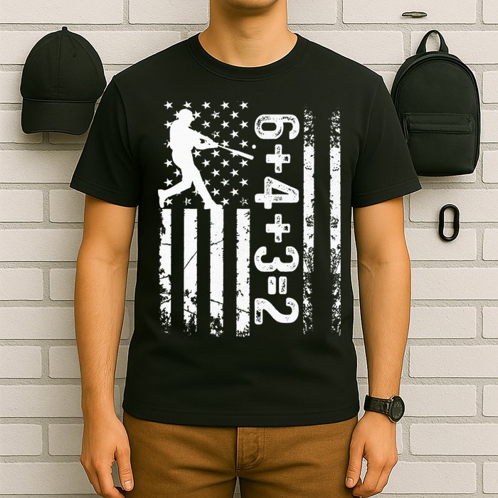 Baseball Saying 6+4+3=2 Double Play Baseball Player T-Shirt