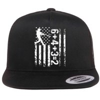 Baseball Saying 6+4+3=2 Double Play Baseball Player Flat Bill Trucker Hat