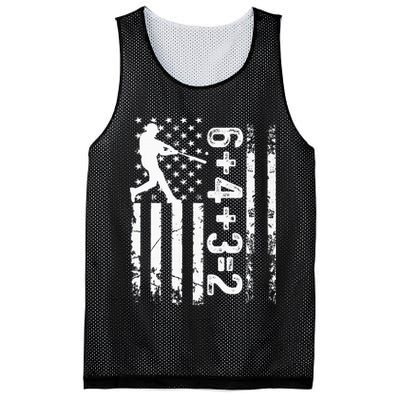 Baseball Saying 6+4+3=2 Double Play Baseball Player Mesh Reversible Basketball Jersey Tank