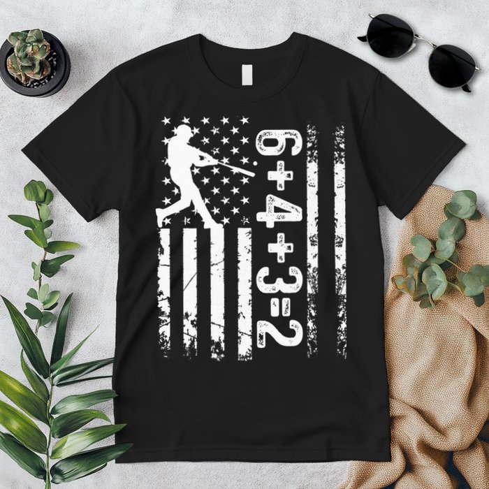 Baseball Saying 6+4+3=2 Double Play Baseball Player Premium T-Shirt