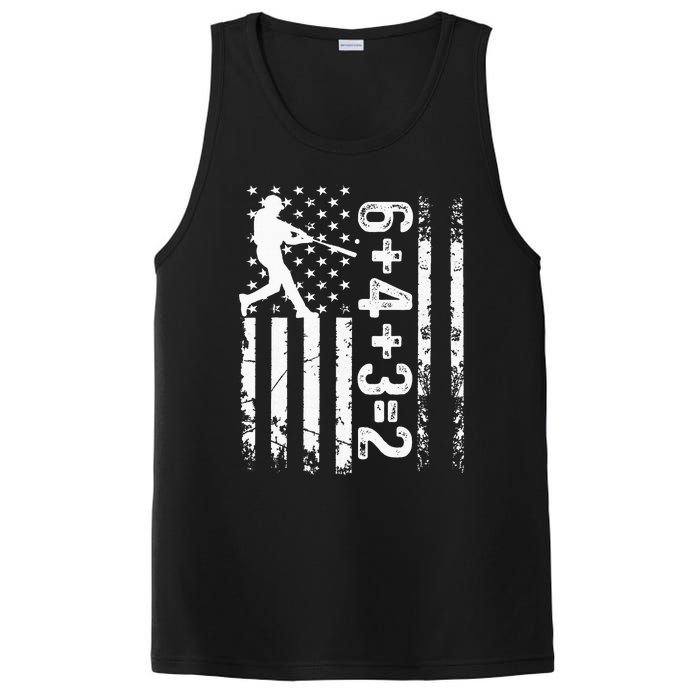 Baseball Saying 6+4+3=2 Double Play Baseball Player PosiCharge Competitor Tank