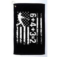 Baseball Saying 6+4+3=2 Double Play Baseball Player Golf Towel