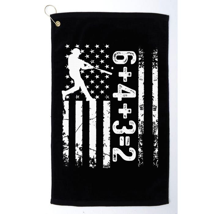 Baseball Saying 6+4+3=2 Double Play Baseball Player Golf Towel