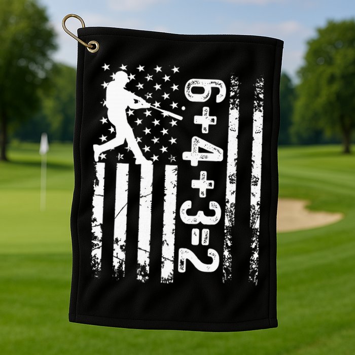 Baseball Saying 6+4+3=2 Double Play Baseball Player Golf Towel